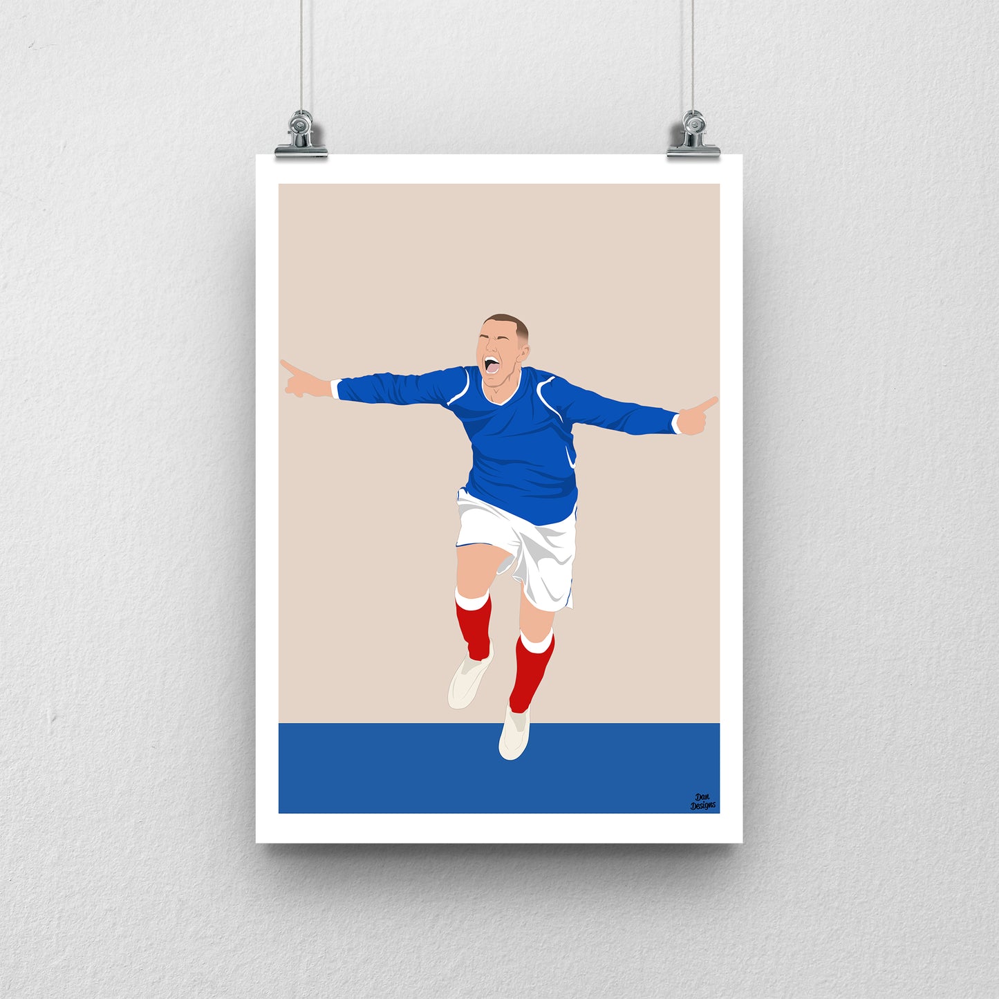 Kris Boyd Print – Rangers Record Goalscorer Artwork