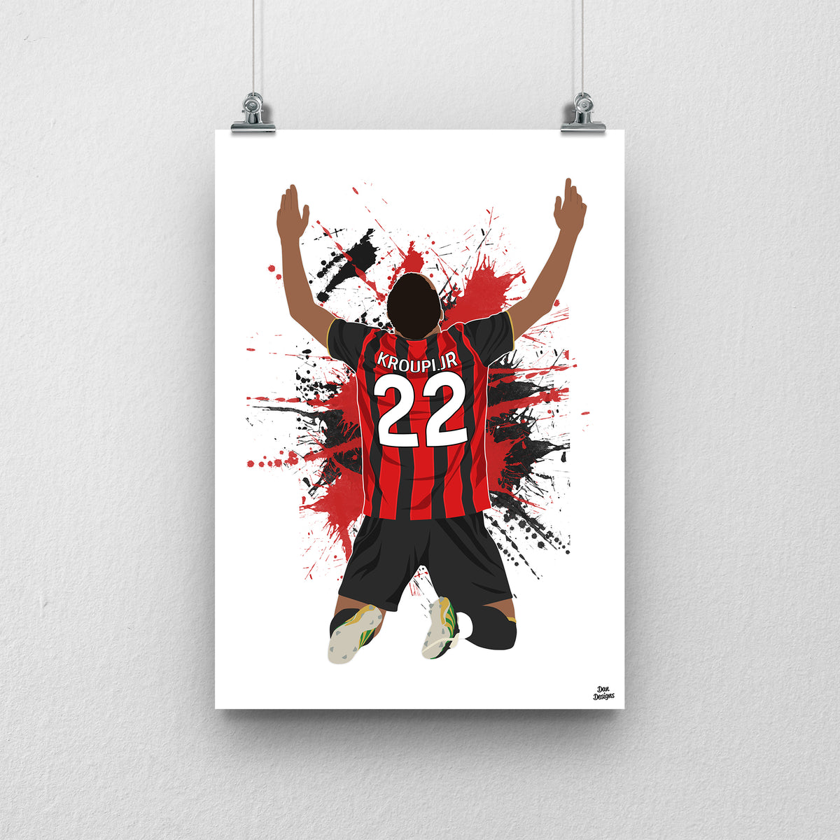 Eli Junior Kroupi Bournemouth Print – Football Poster