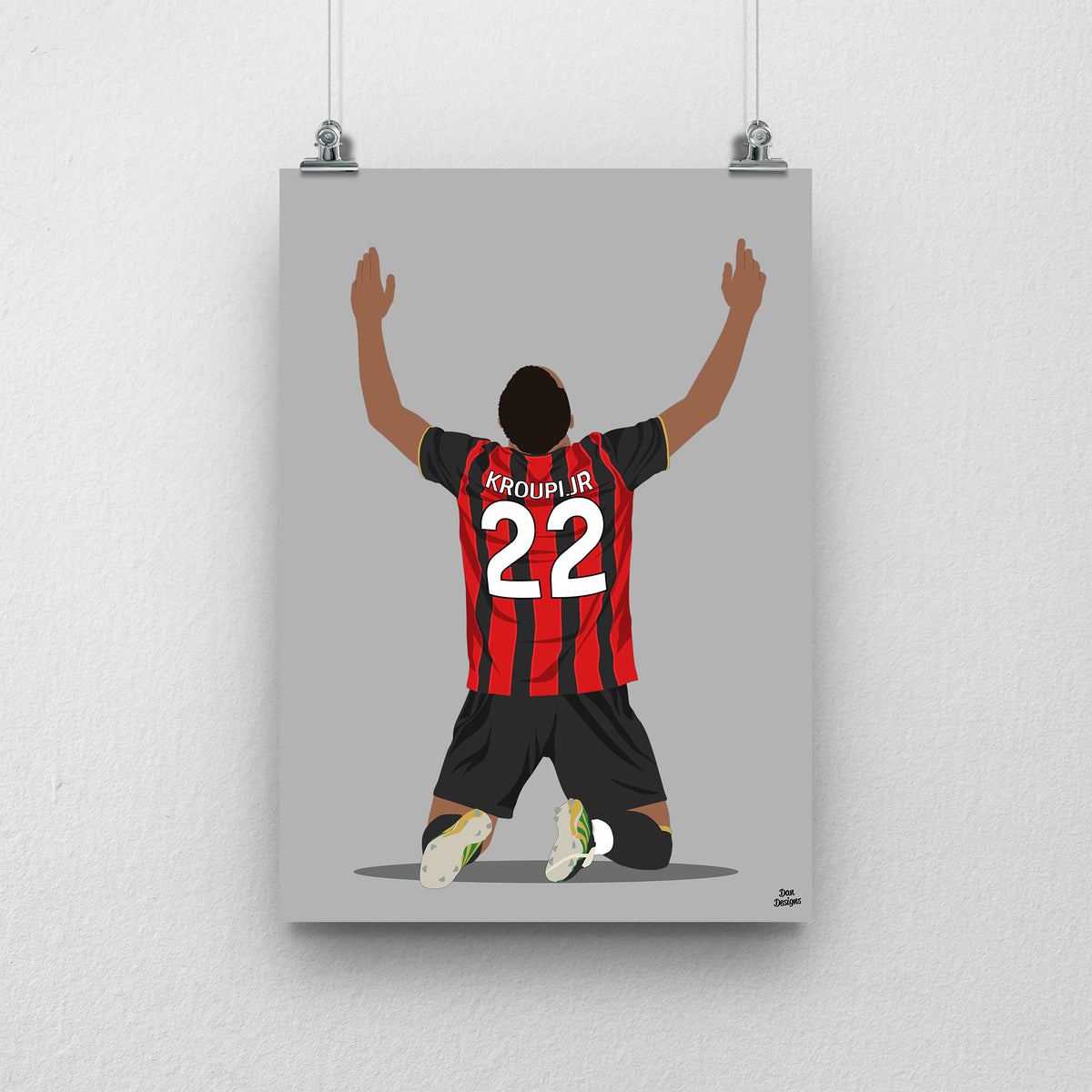 Eli Junior Kroupi Bournemouth Print – Football Poster