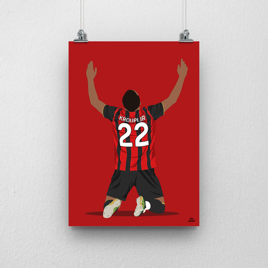 Eli Junior Kroupi Bournemouth Print – Football Poster