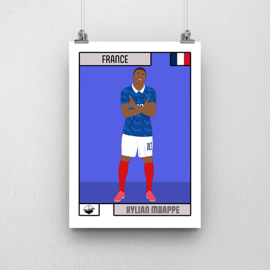 Kylian Mbappé France World Cup 2026 football artwork featuring the forward in French national team colours.