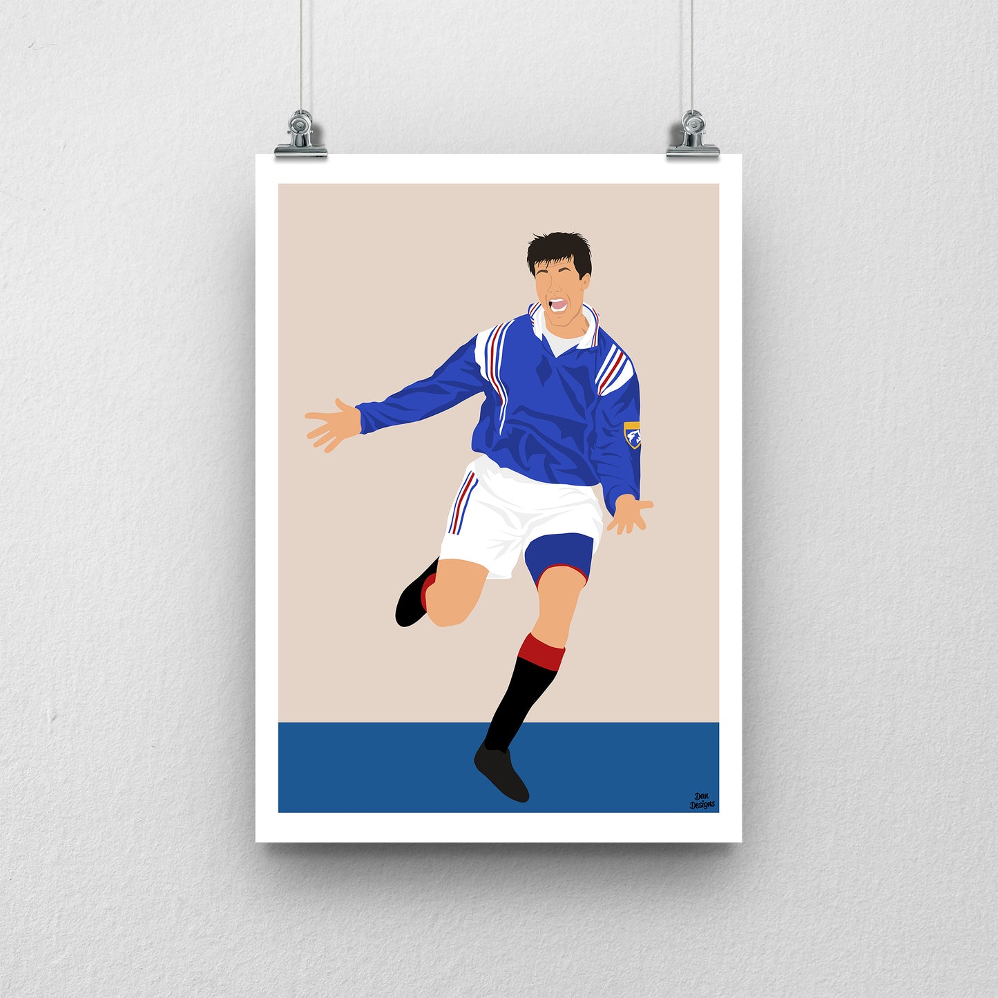 Brian Laudrup Print – Rangers Football Artwork