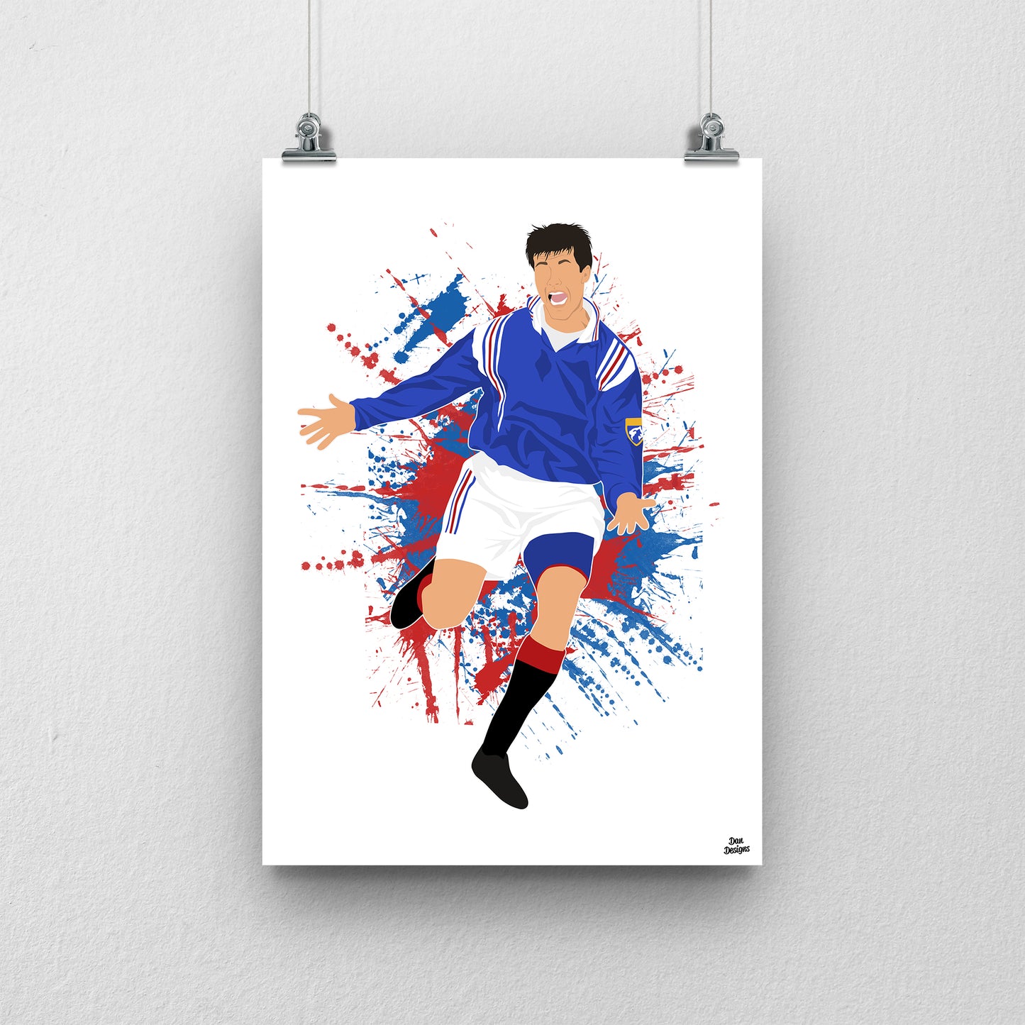 Brian Laudrup Print – Rangers Football Artwork