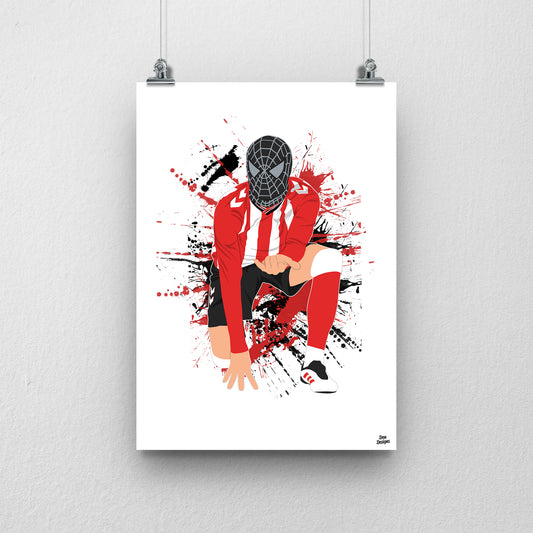 Enzo Le Fee Print - Sunderland Spiderman Celebration Poster