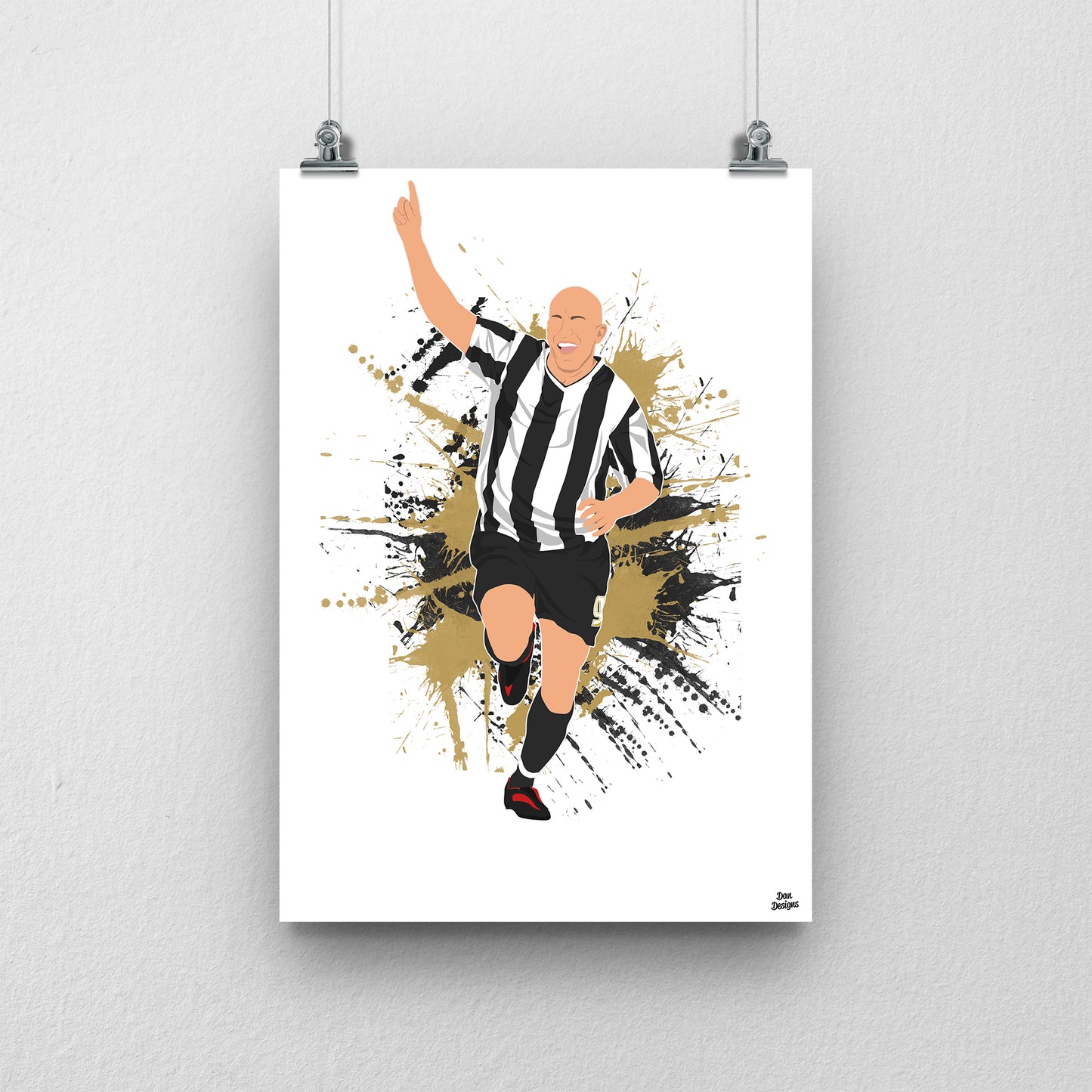 Lee Hughes Notts County Print – Football Artwork
