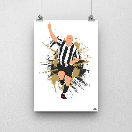 Lee Hughes Notts County Print – Football Artwork