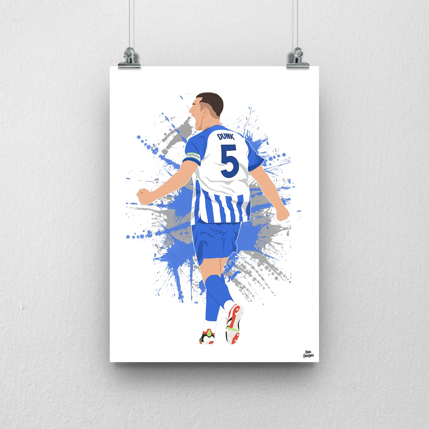 Lewis Dunk Brighton Print – Seagulls Football Poster