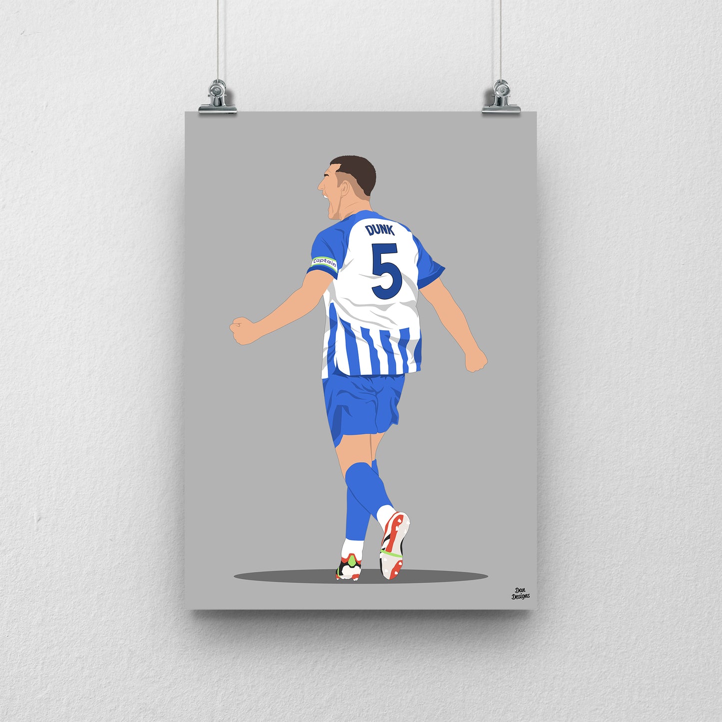 Lewis Dunk Brighton Print – Seagulls Football Poster