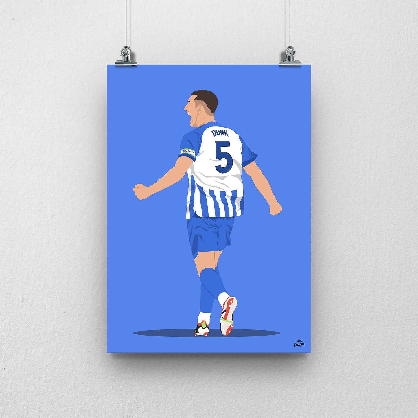 Lewis Dunk Brighton Print – Seagulls Football Poster