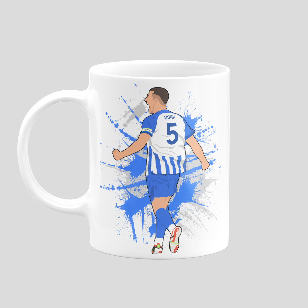 Lewis Dunk Brighton mug – original football artwork