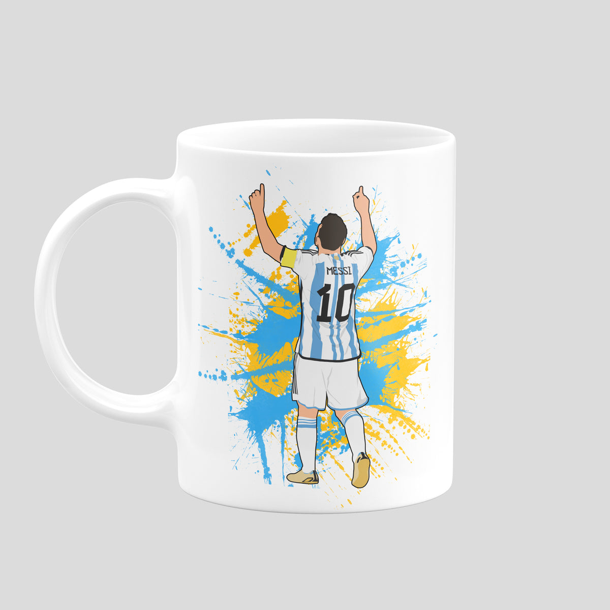 Lionel Messi Argentina mug – original football artwork