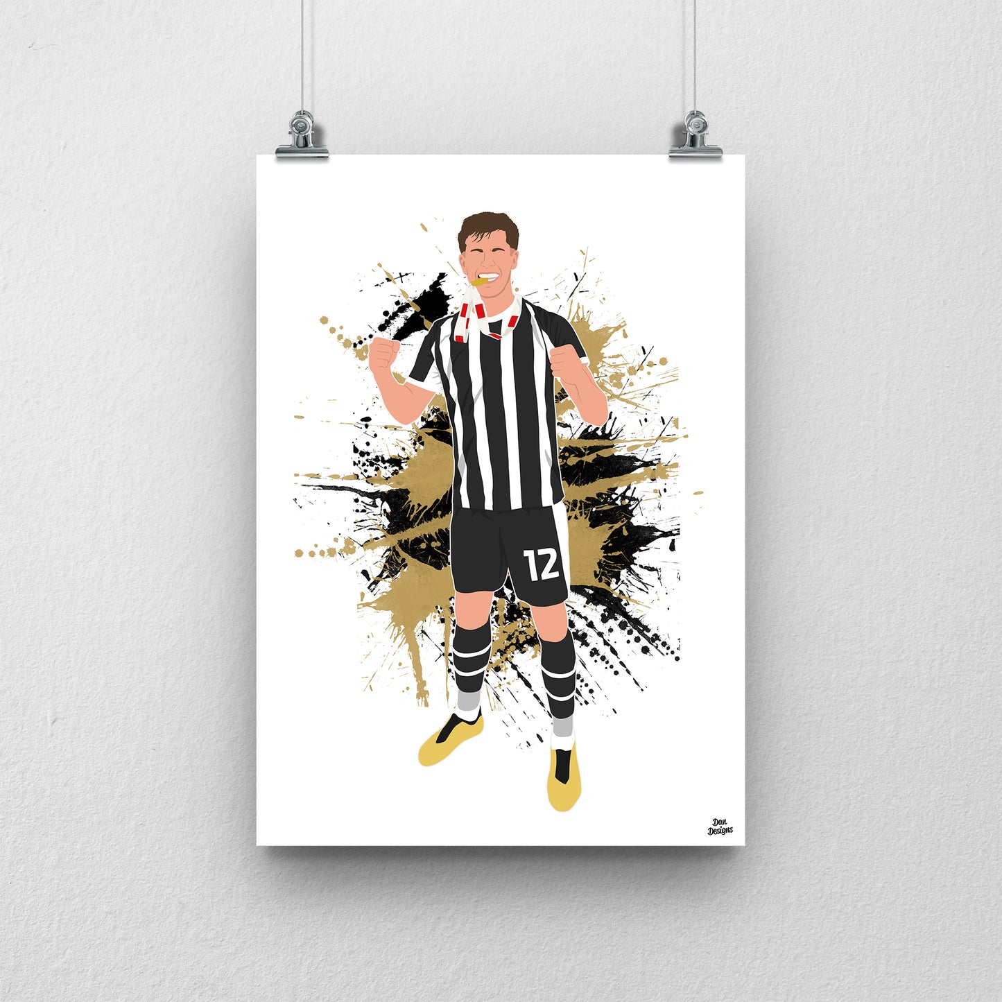 Lucas Ness Notts County Print – Football Artwork