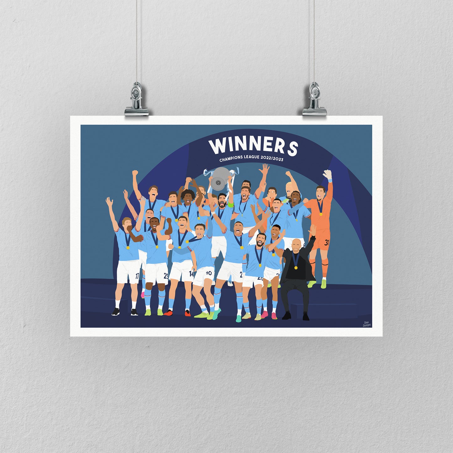 Man City Champions League Print