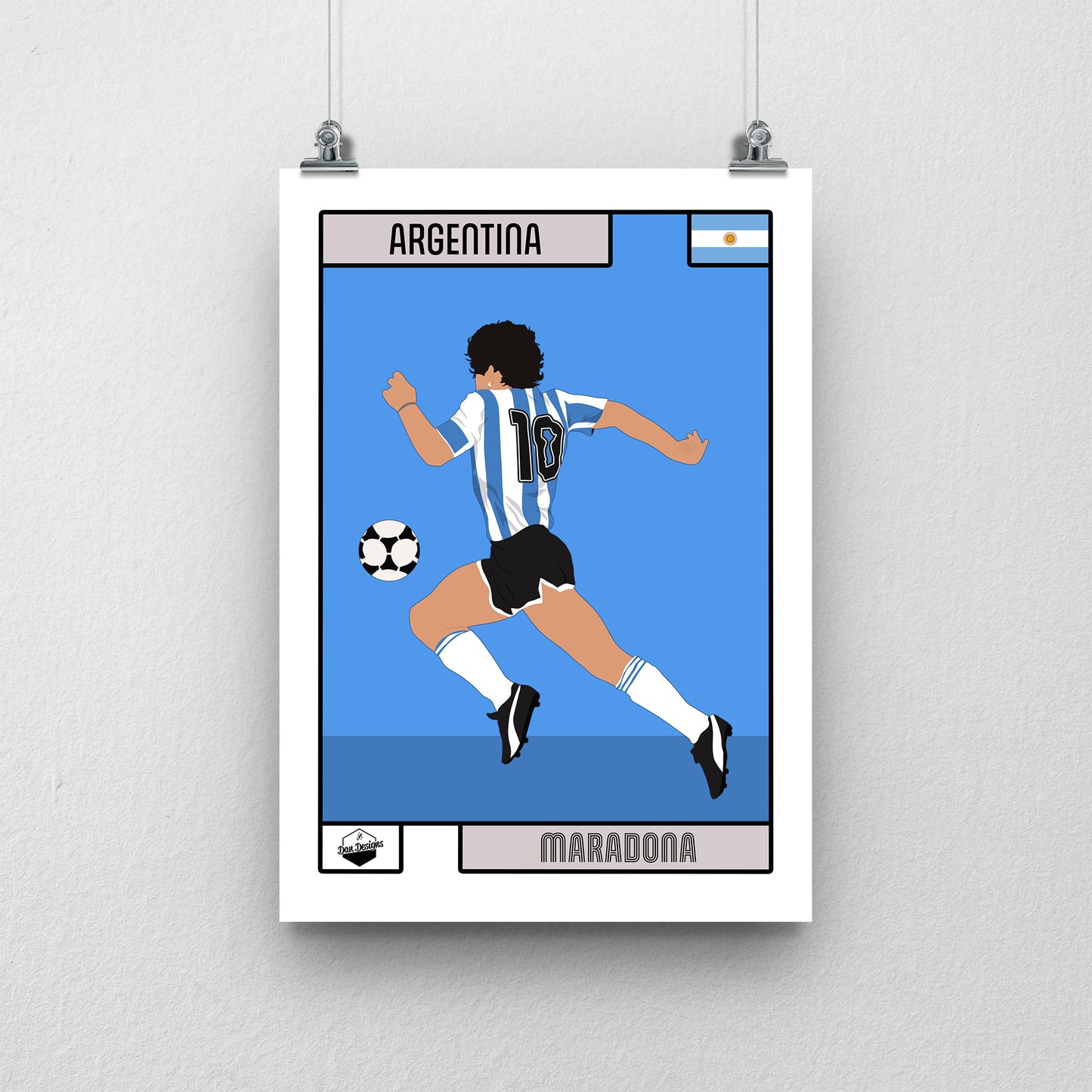 Diego Maradona Argentina Print – Football Artwork