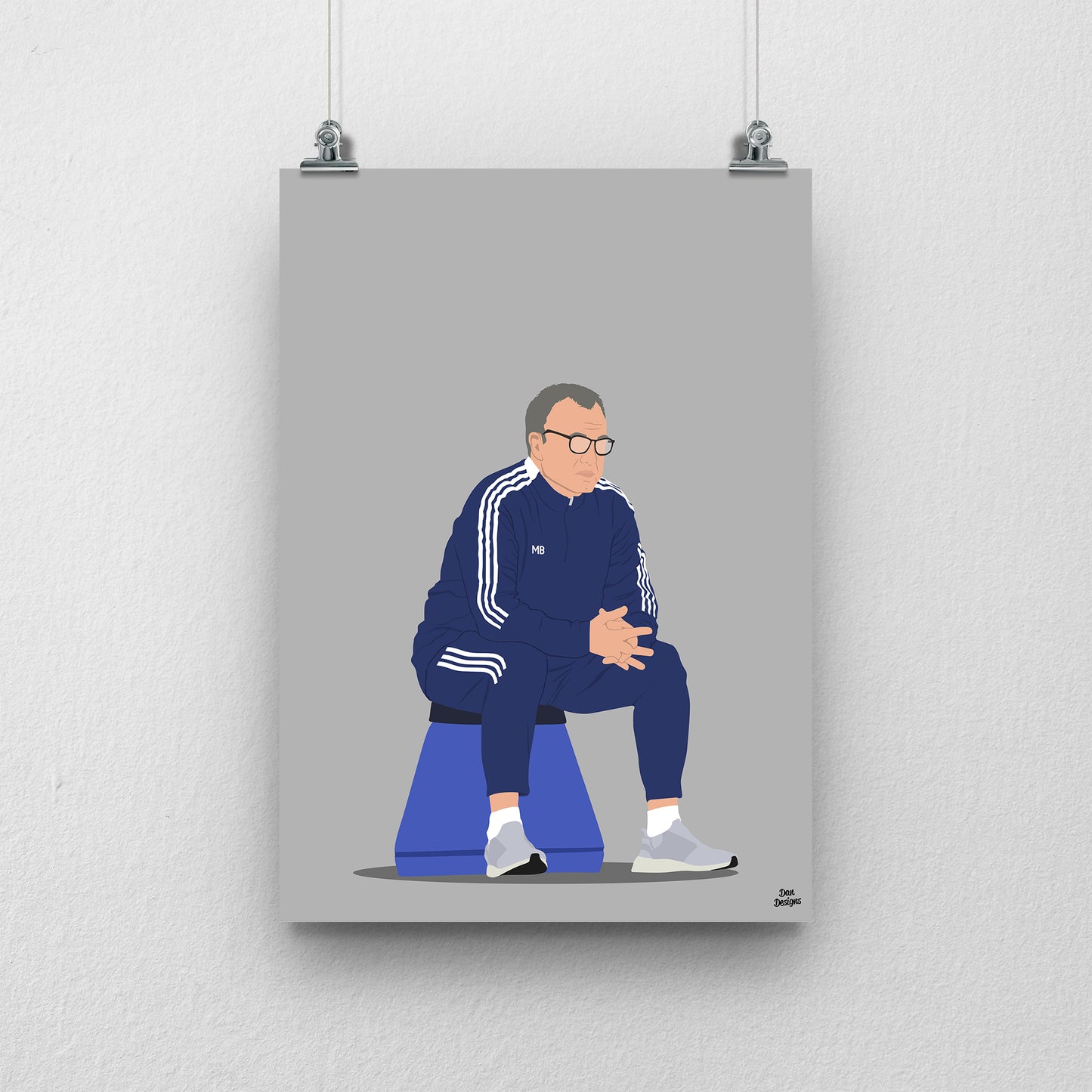 Marcelo Bielsa Leeds Manager Print – Championship Football Poster