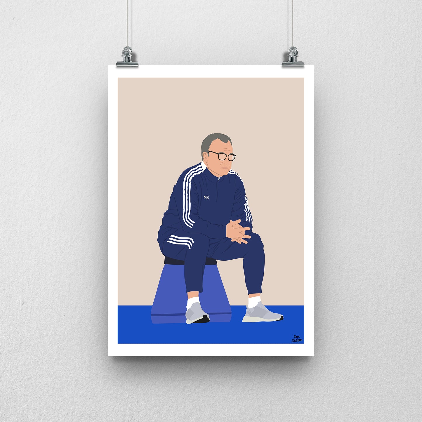Marcelo Bielsa Leeds Manager Print – Championship Football Poster