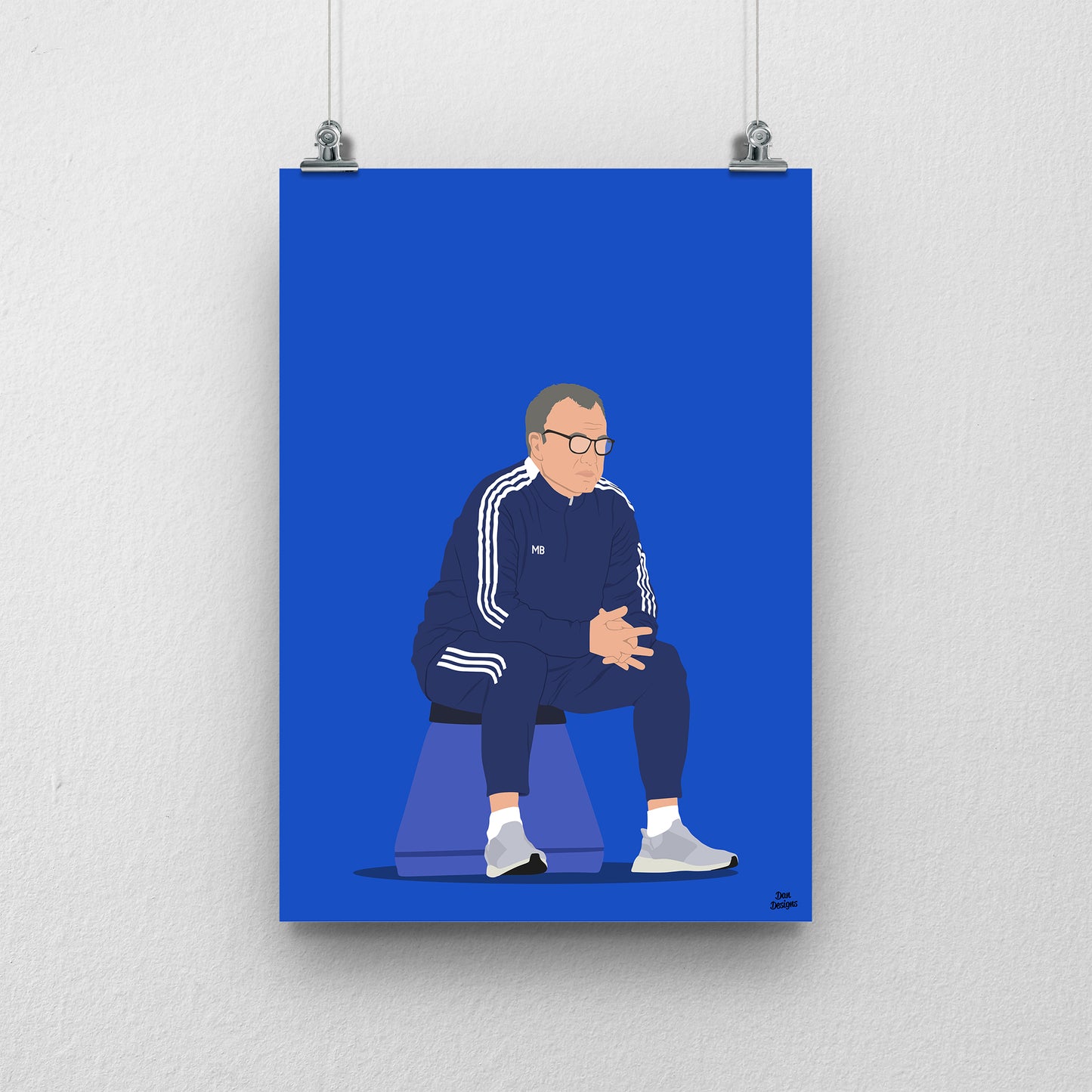 Marcelo Bielsa Leeds Manager Print – Championship Football Poster