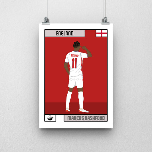 Marcus Rashford Print – England World Cup 2026 Artwork