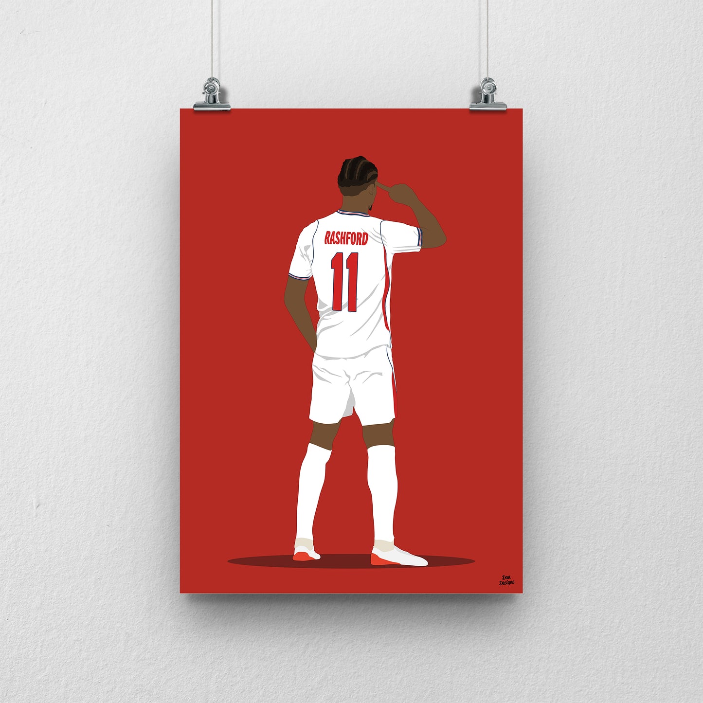 Marcus Rashford Print – England World Cup 2026 Artwork