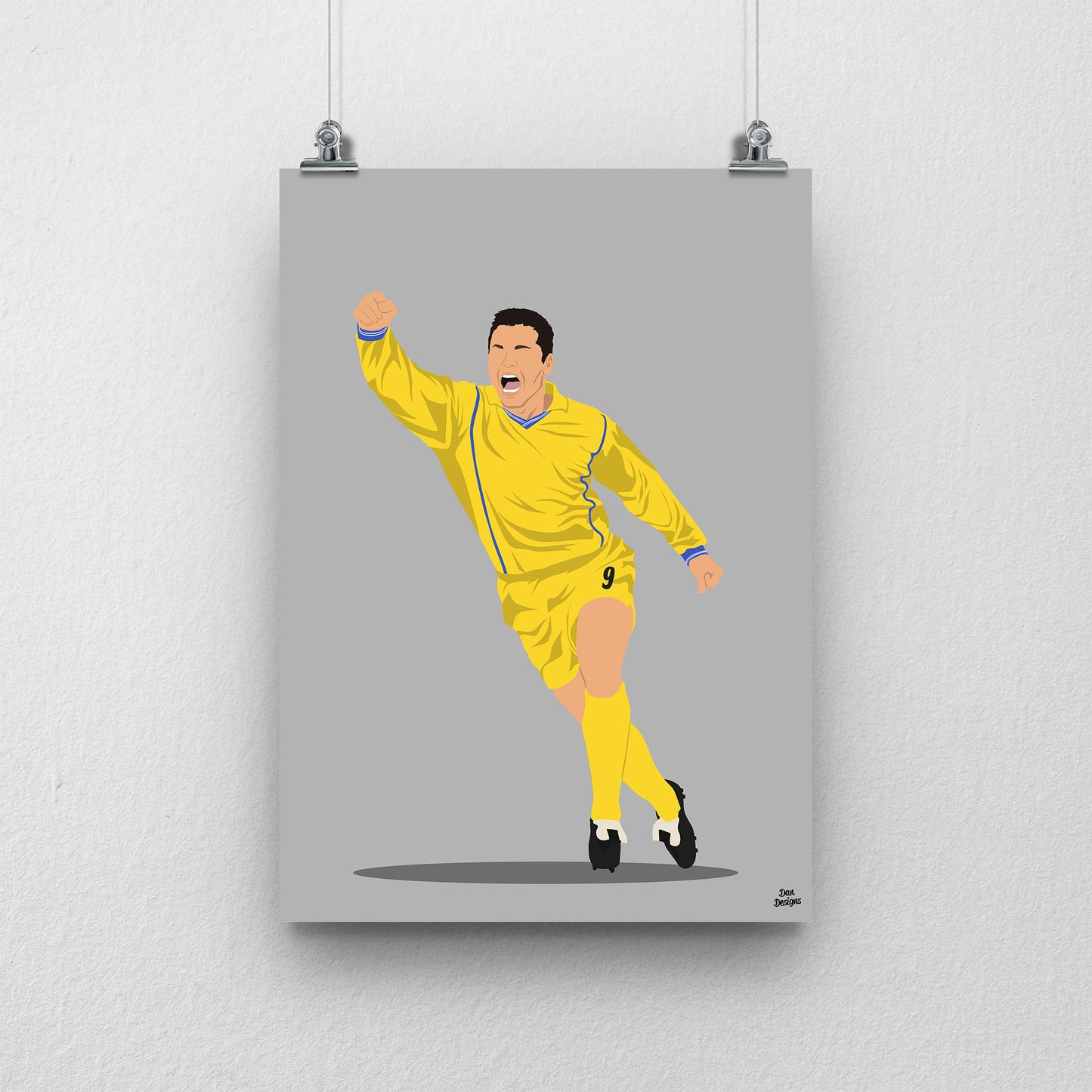 Mark Viduka Leeds Print – Premier League Football Poster