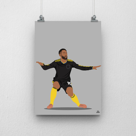 Matheus Cunha Third Kit Print - Man United Poster