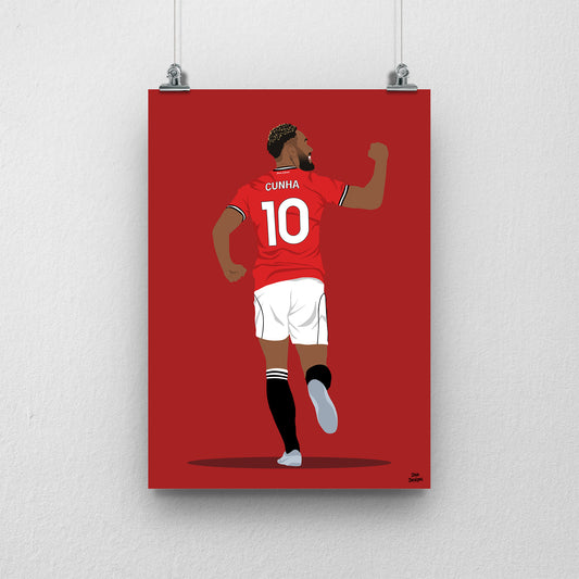 Matheus Cunha Print | Manchester United Poster