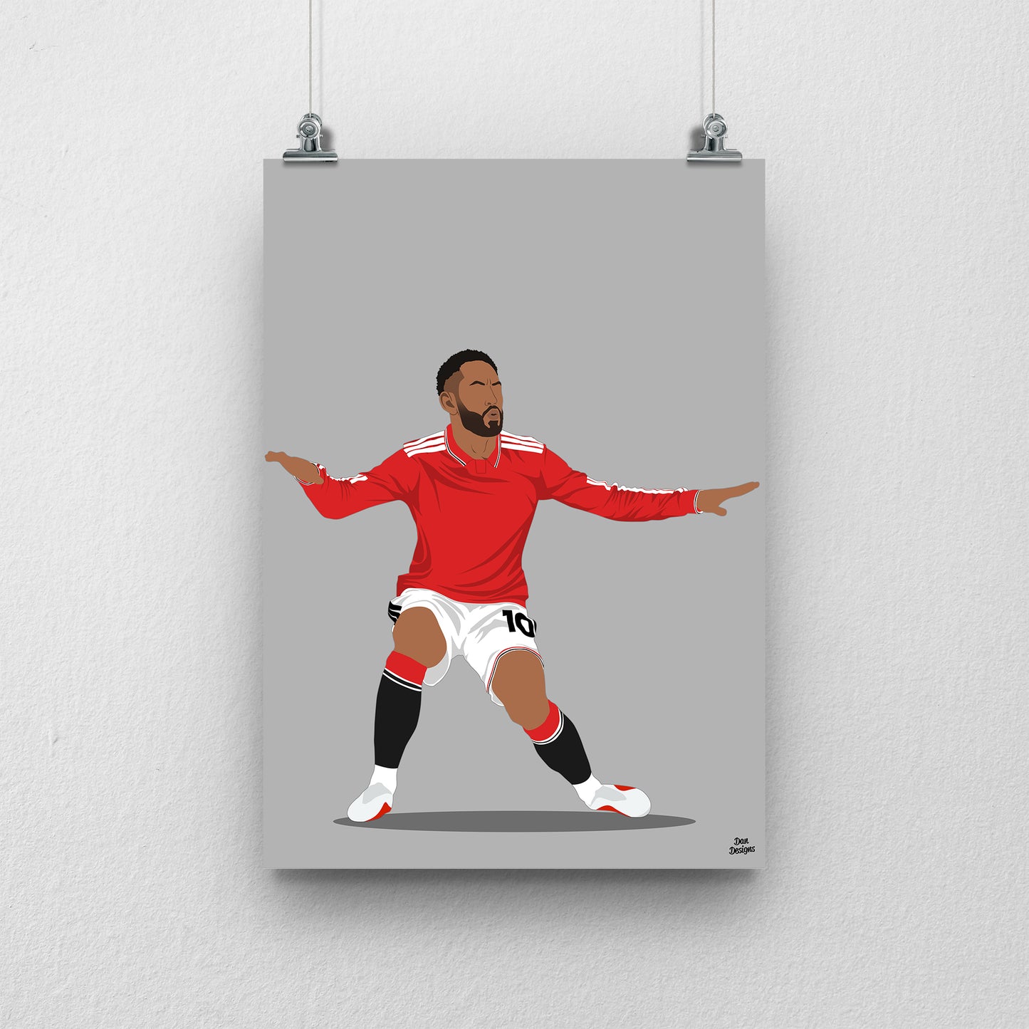 Matheus Cunha Manchester United Print – Football Artwork