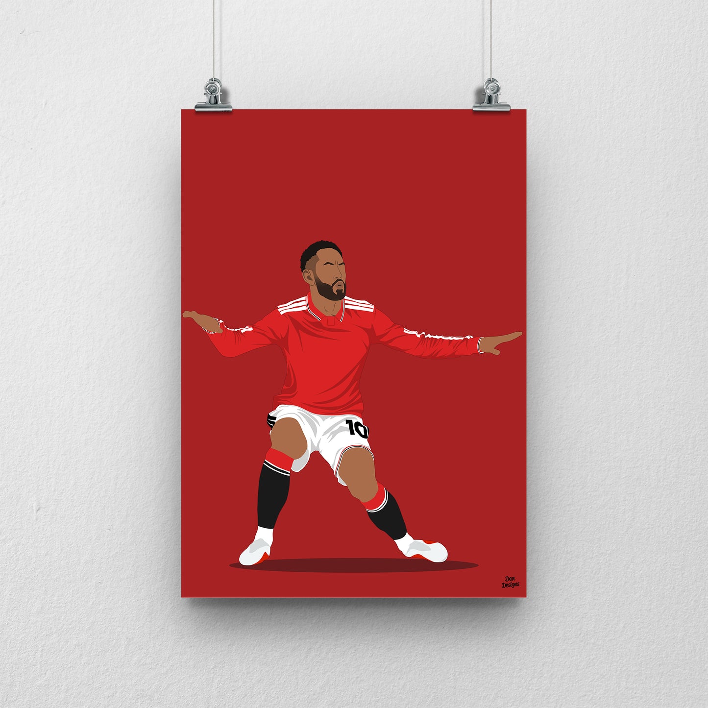 Matheus Cunha Manchester United Print – Football Artwork