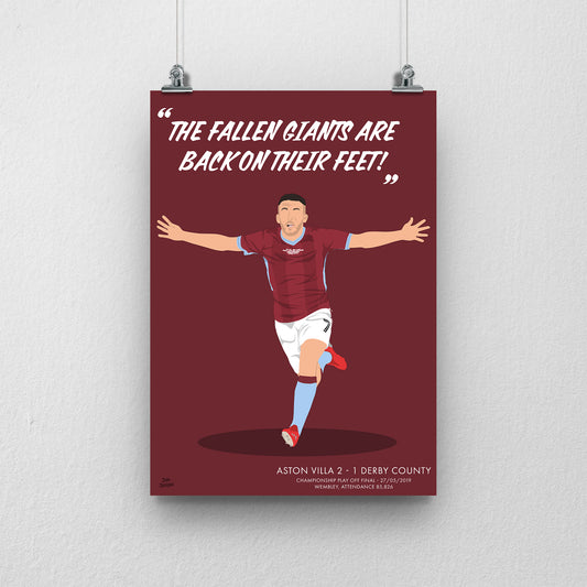 John McGinn Aston Villa Print – Play Off Final