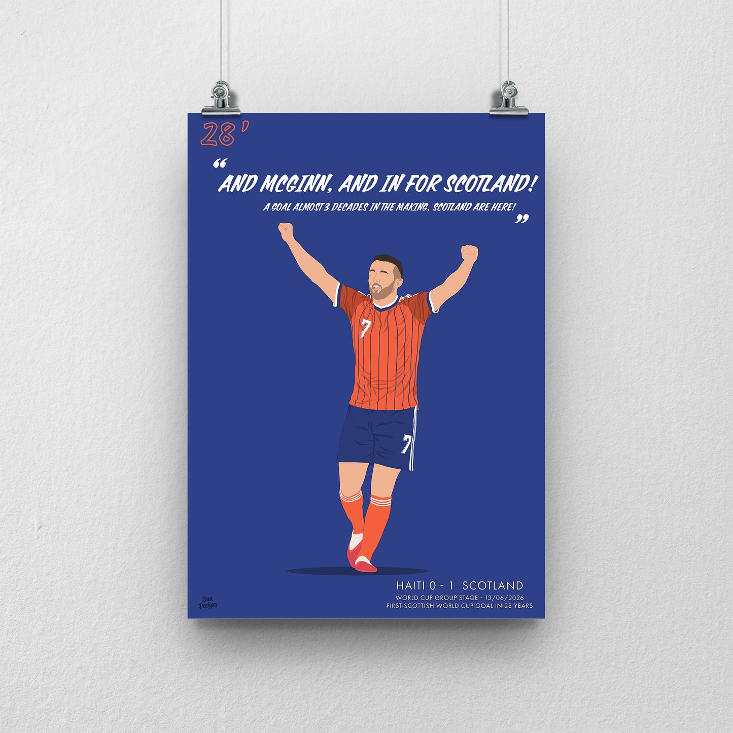 John McGinn Print – Scotland World Cup 2026 Goal Artwork