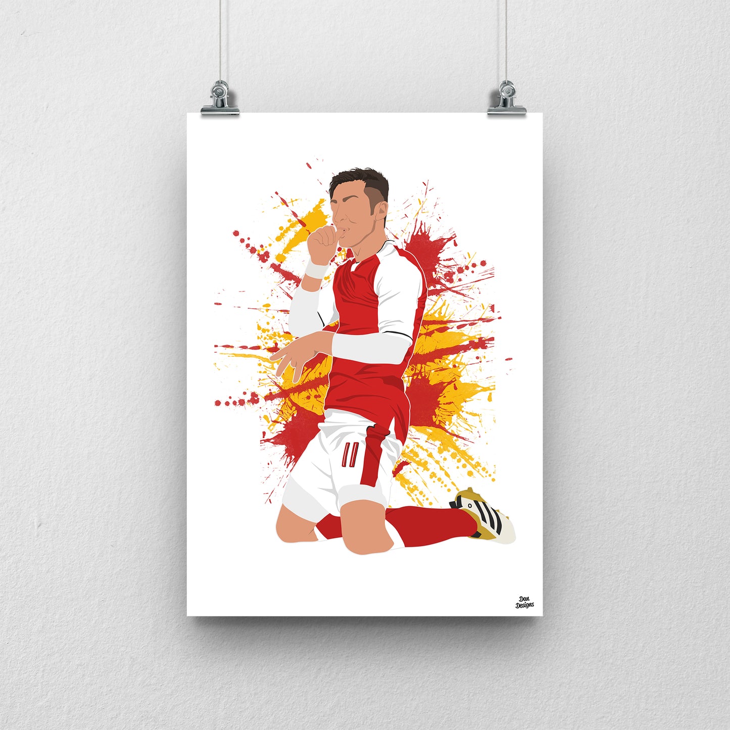 Mesut Özil Arsenal Print – Gunners Football Poster