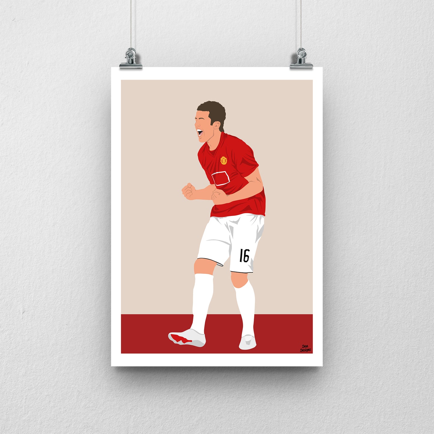 Michael Carrick Print – Manchester United Football Artwork