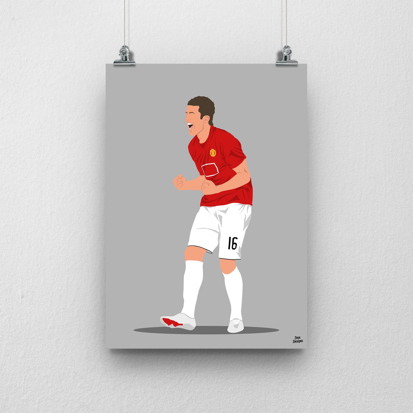 Michael Carrick Print – Manchester United Football Artwork