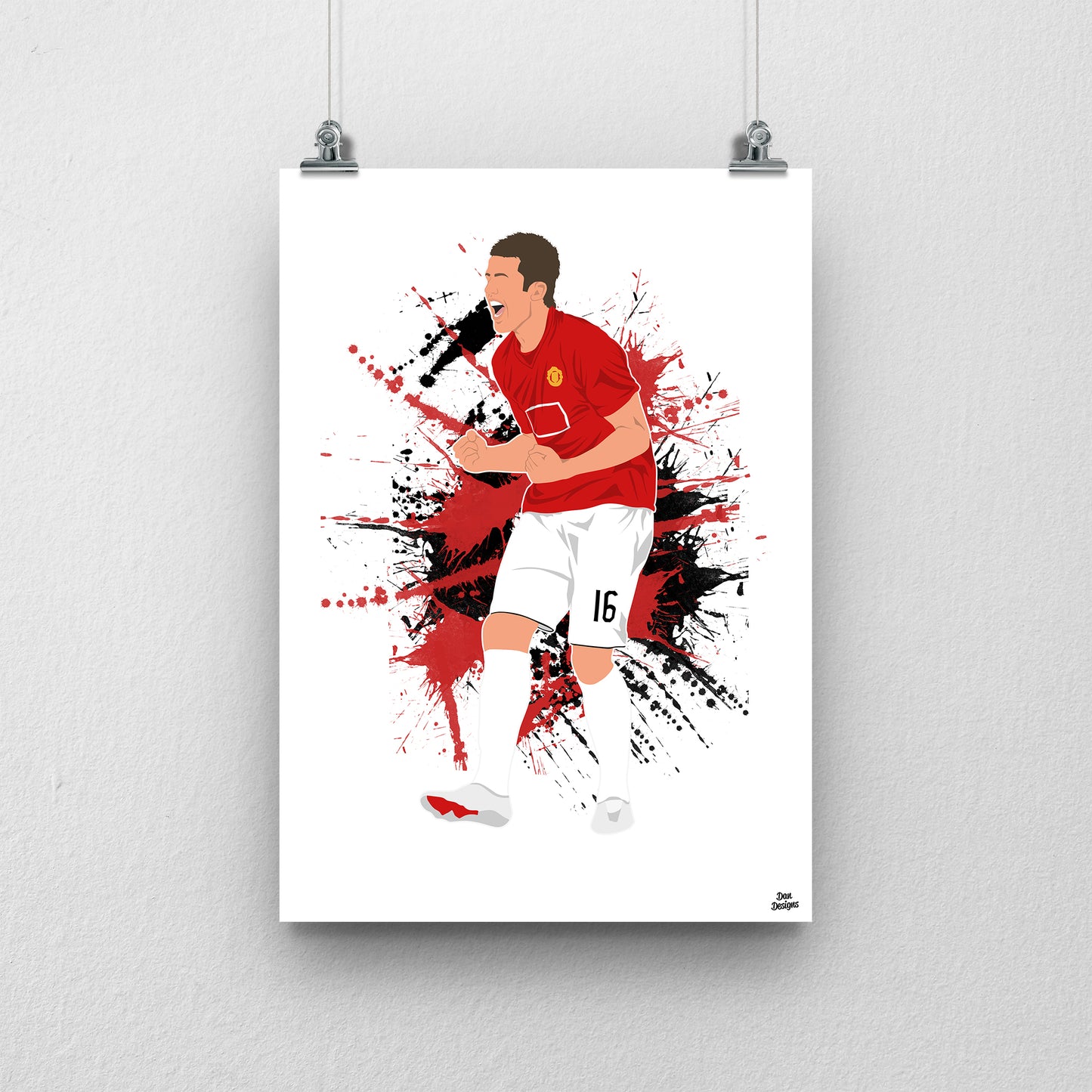Michael Carrick Print – Manchester United Football Artwork