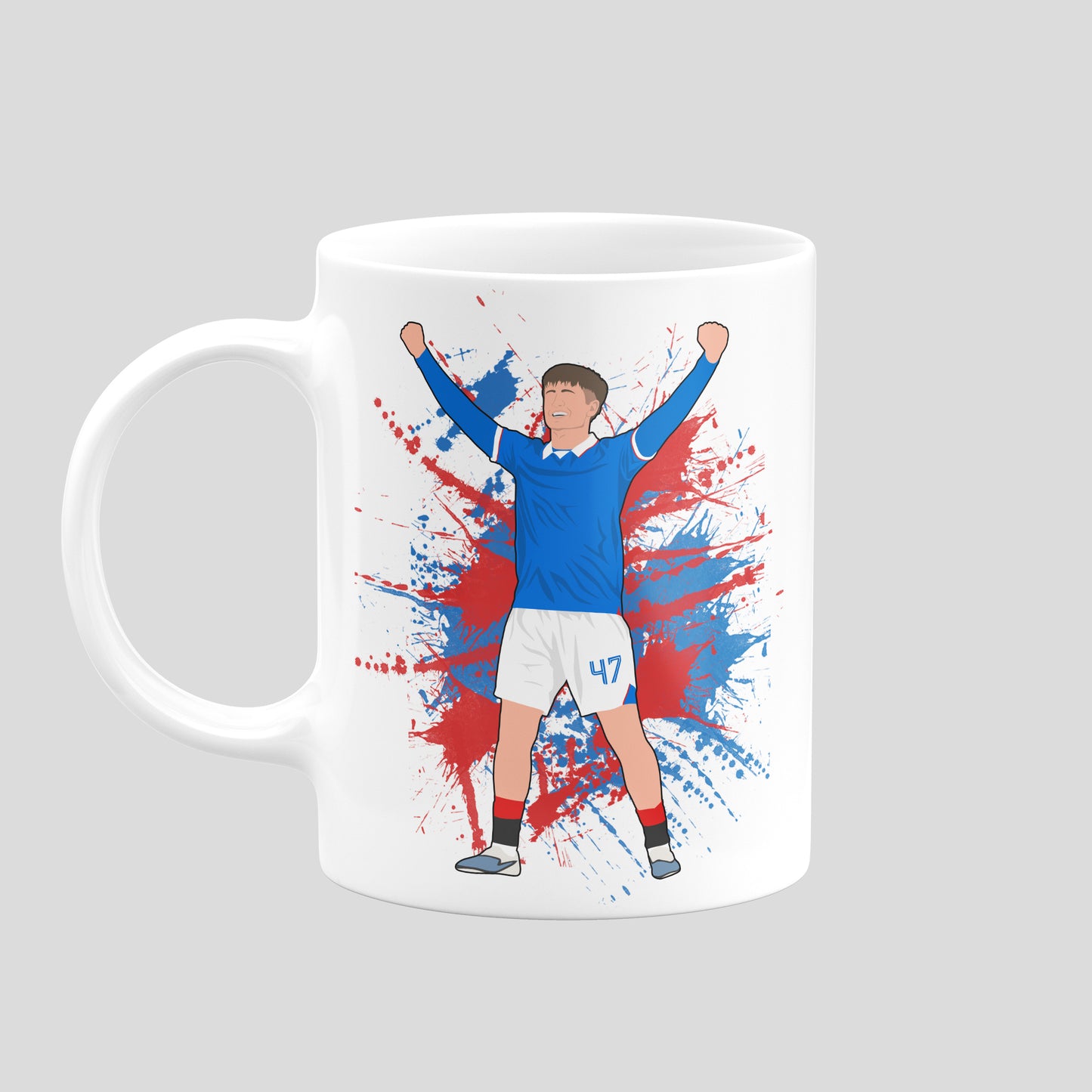 Mikey Moore Mug – Rangers football artwork