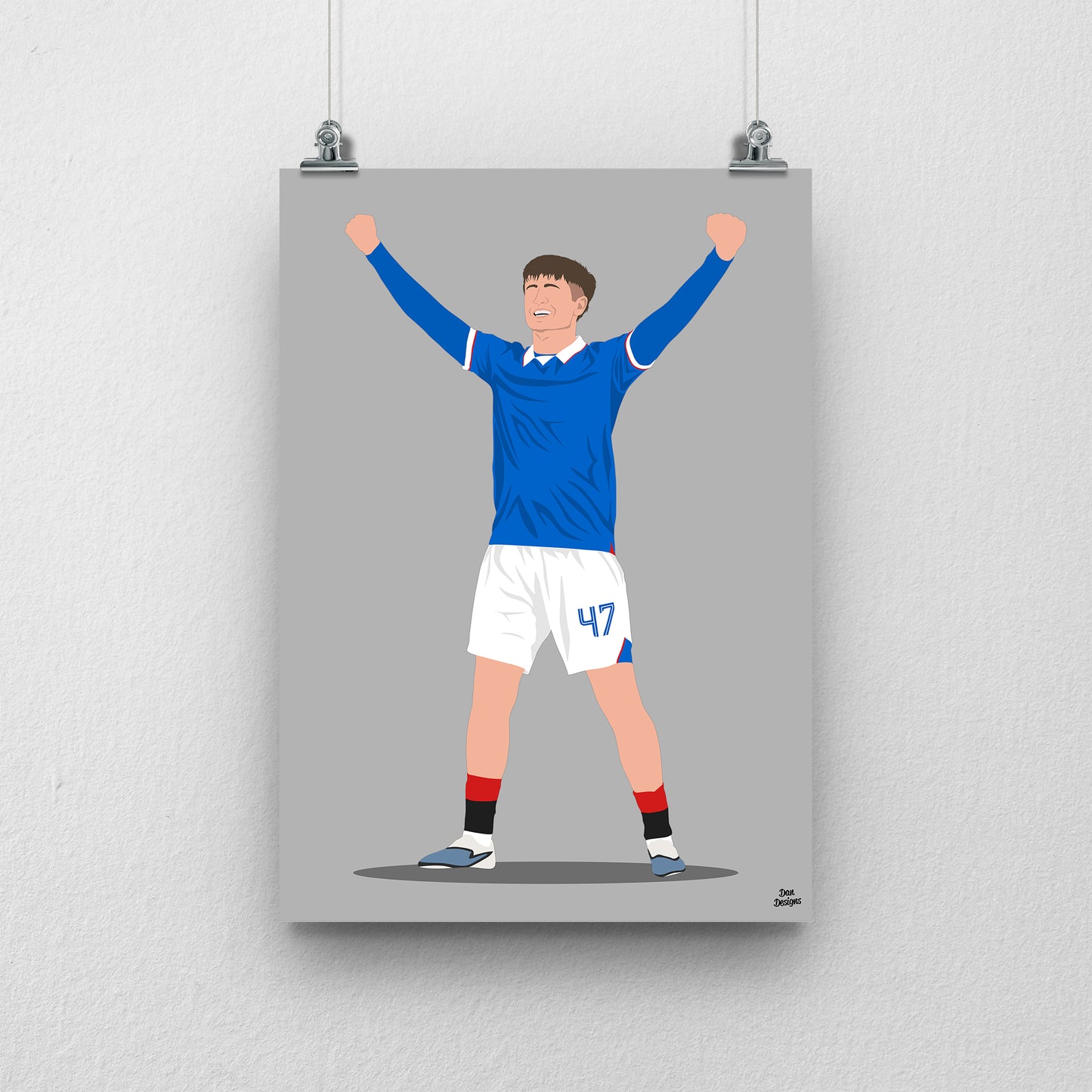 Mikey Moore Print – Rangers Artwork
