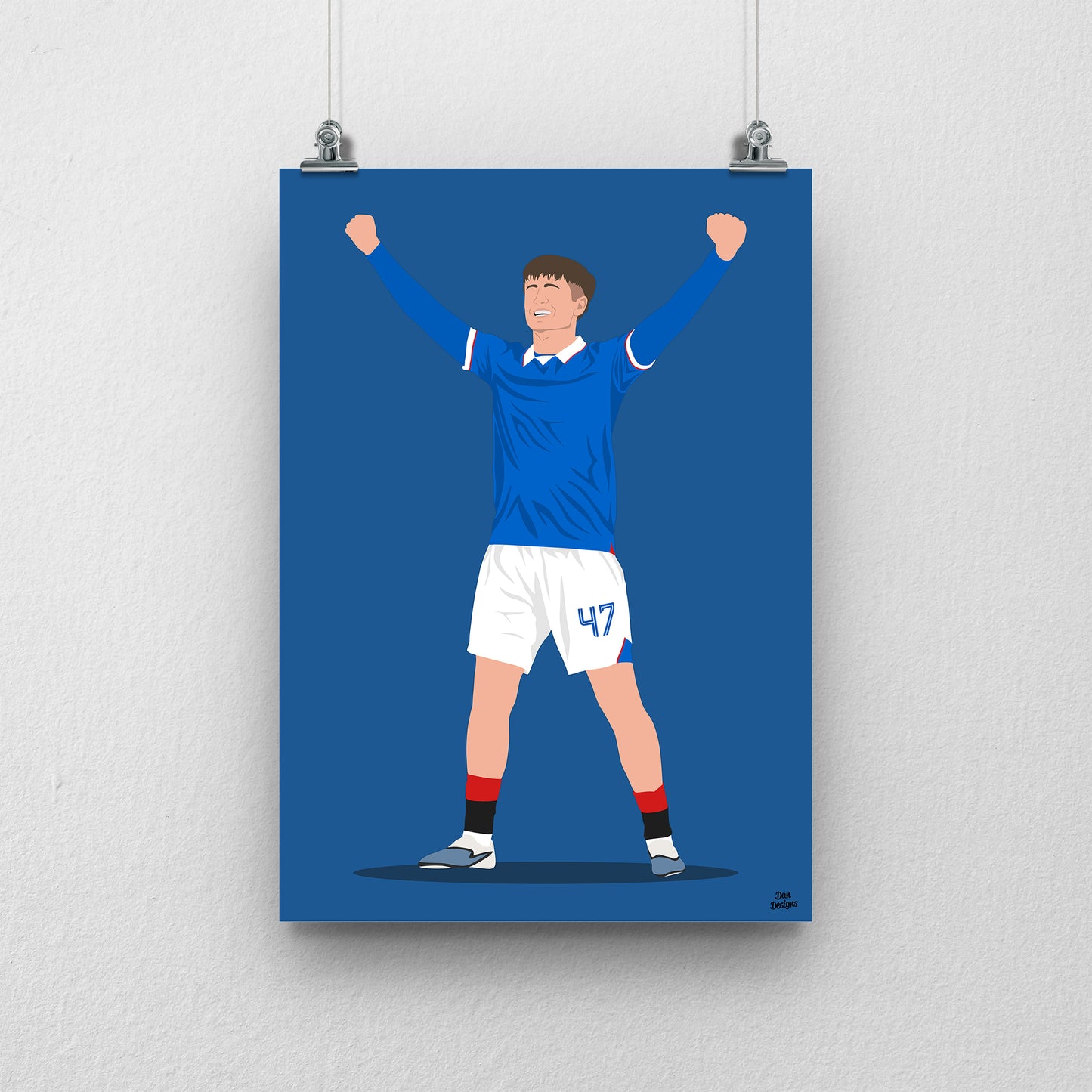 Mikey Moore Print – Rangers Artwork