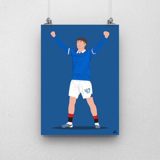 Mikey Moore Print – Rangers Artwork