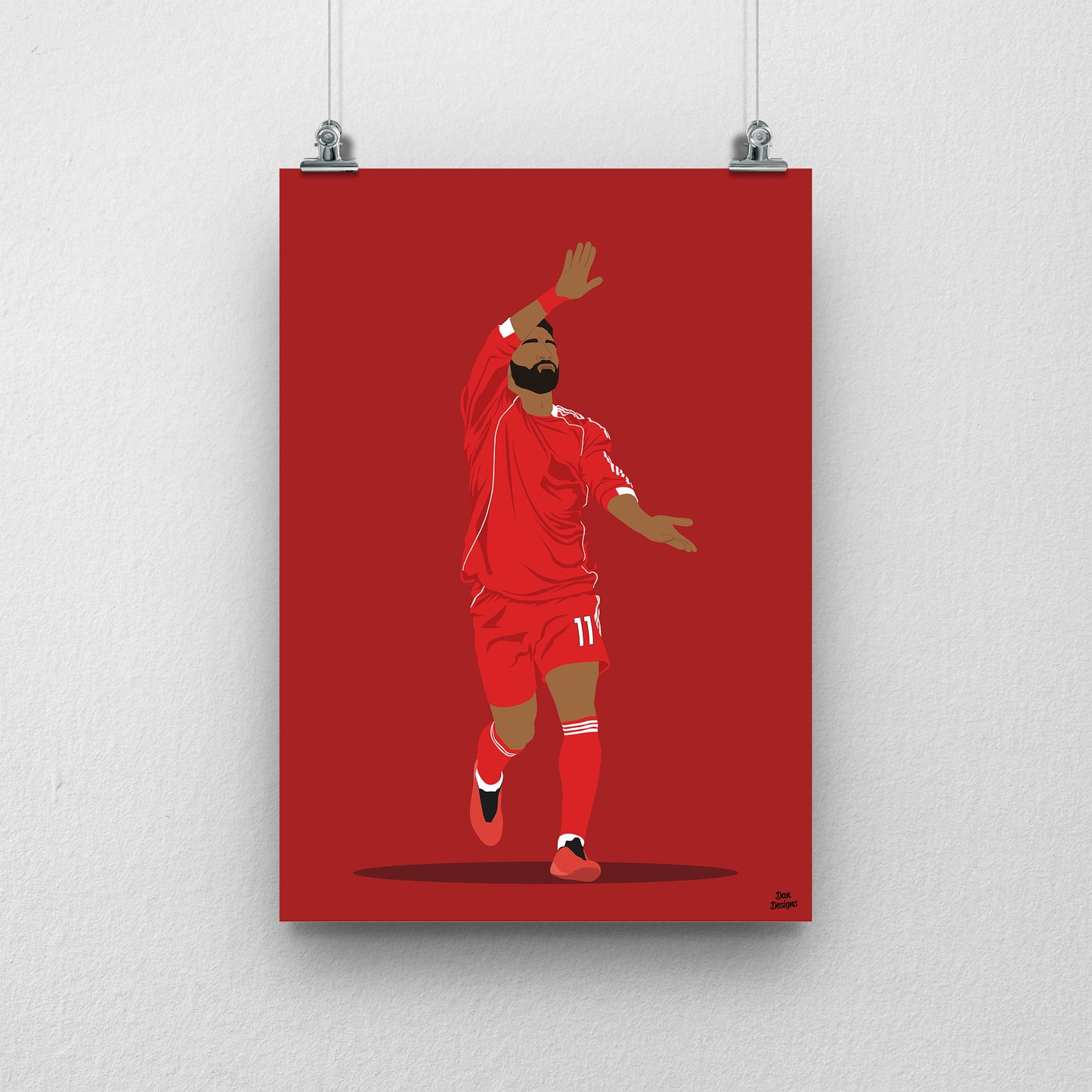 Mo Salah Liverpool Print – Celebration Football Artwork