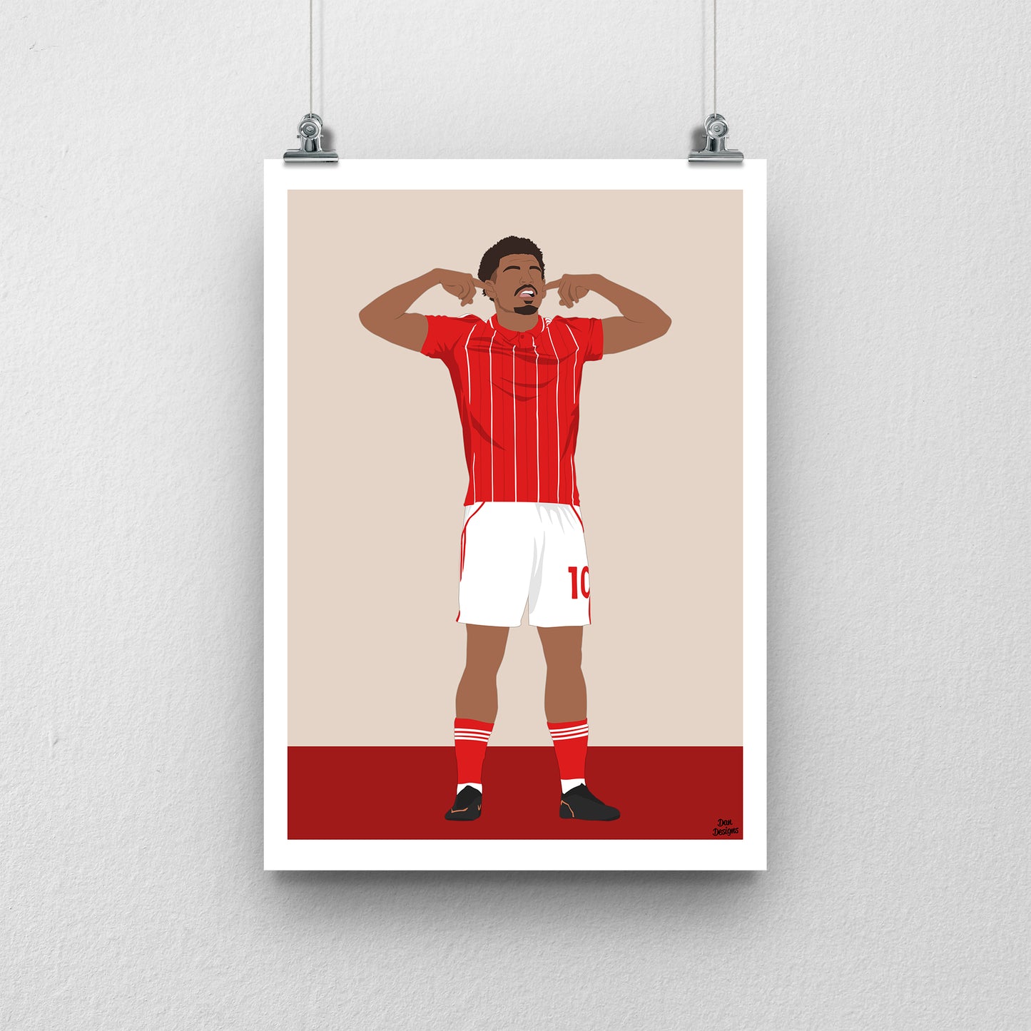 Morgan Gibbs-White Nottingham Forest Print – Football Artwork