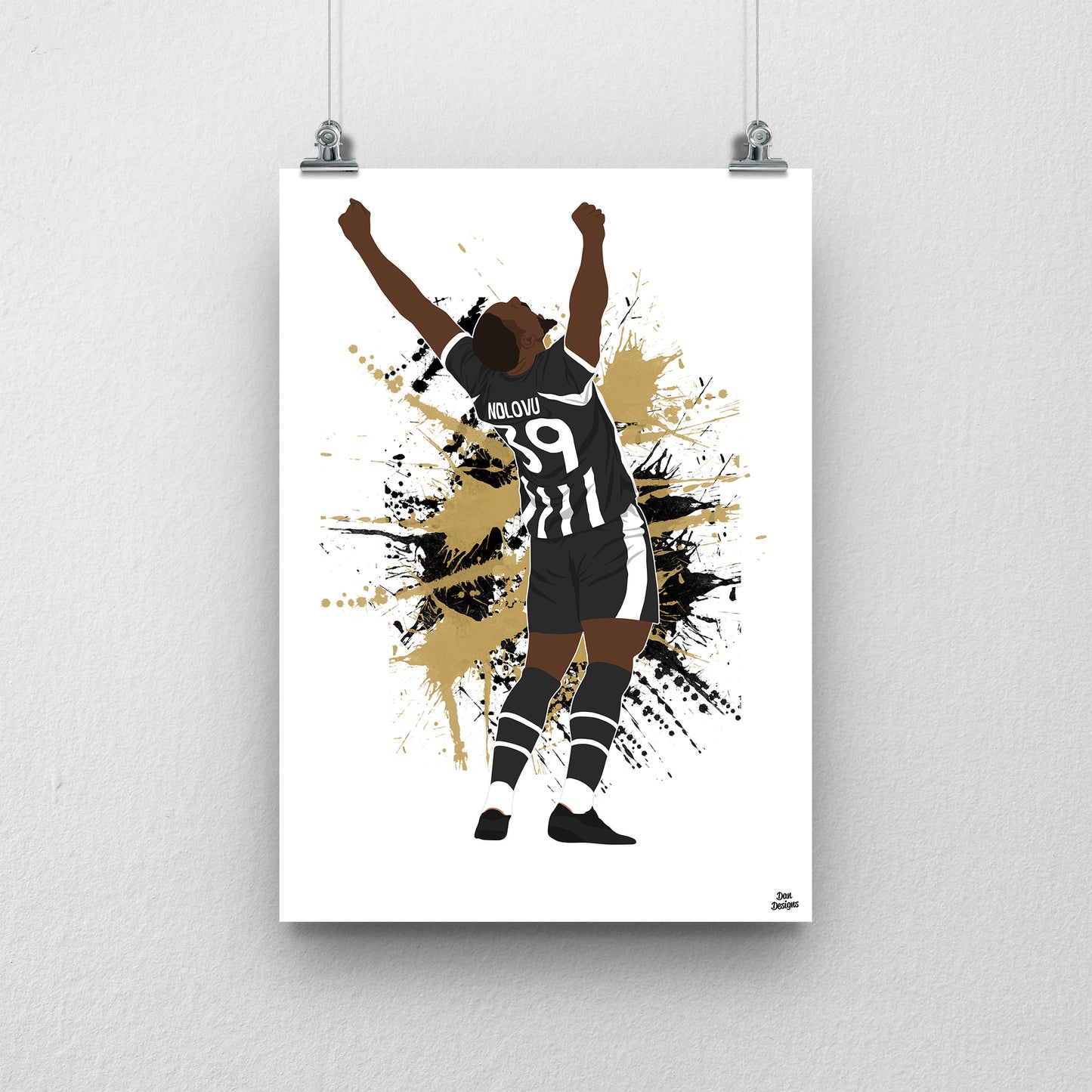 Lee Ndlovu Notts County Print – Football Artwork