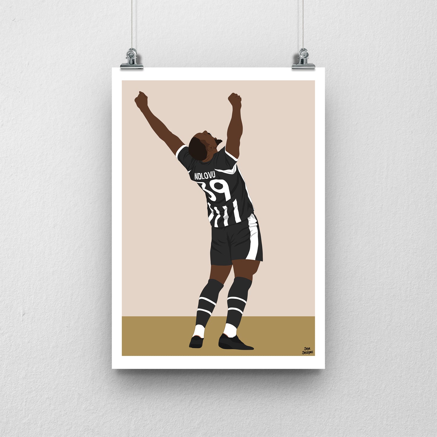 Lee Ndlovu Notts County Print – Football Artwork