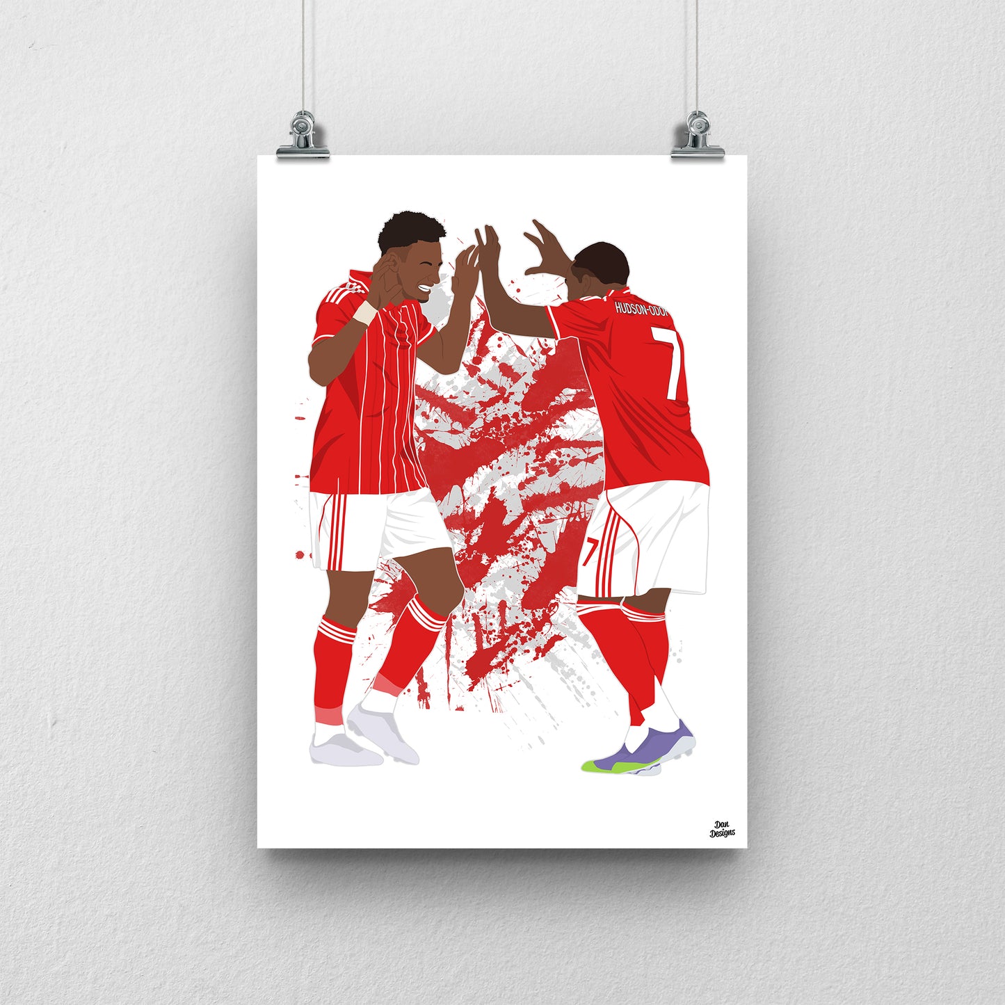 Dan Ndoye and Callum Hudson-Odoi Nottingham Forest Print
