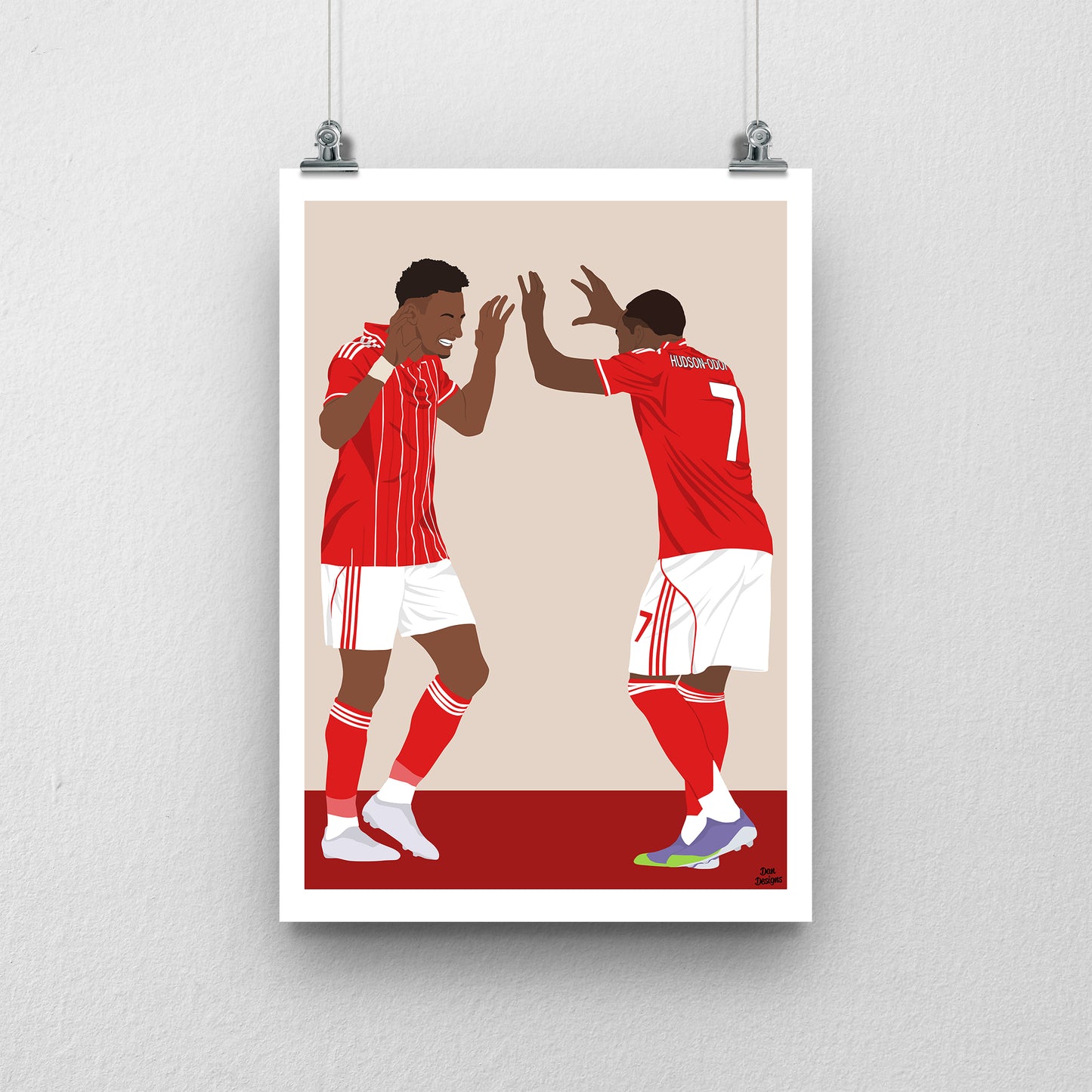 Dan Ndoye and Callum Hudson-Odoi Nottingham Forest Print