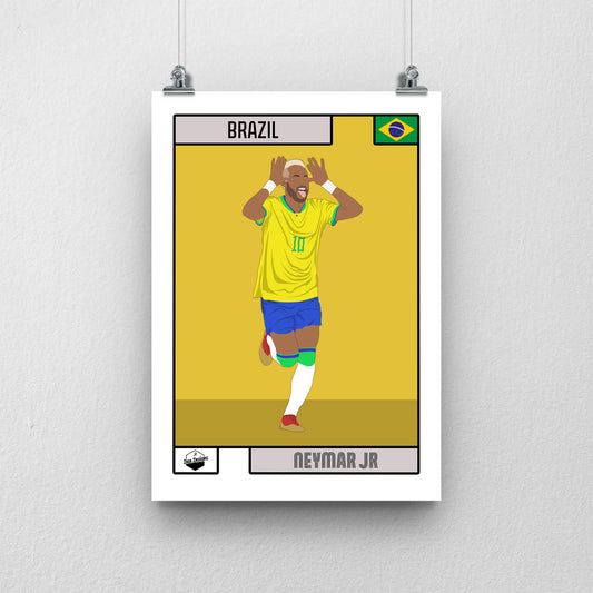 Neymar Print – Brazil World Cup 2026 Artwork
