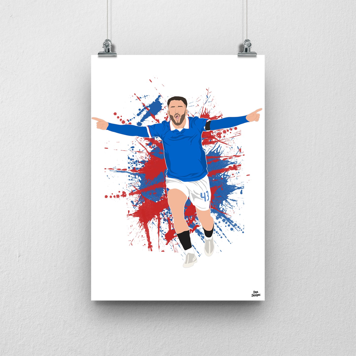 Nico Raskin Print – Rangers Midfielder Artwork
