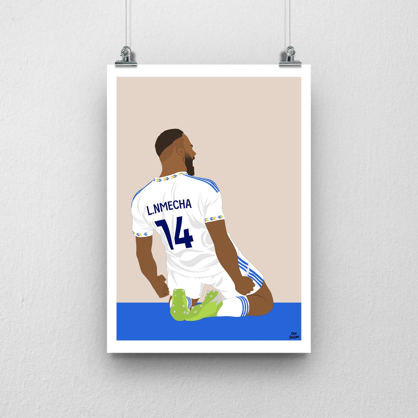 Lukas Nmecha Print – Leeds United Poster