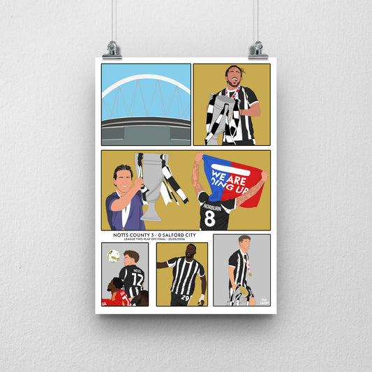 Notts County League Two Play-Off Final Print – Wembley Promotion Artwork