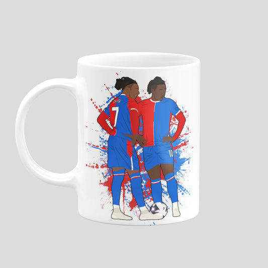 Michael Olise & Eberechi Eze Crystal Palace mug – original football artwork