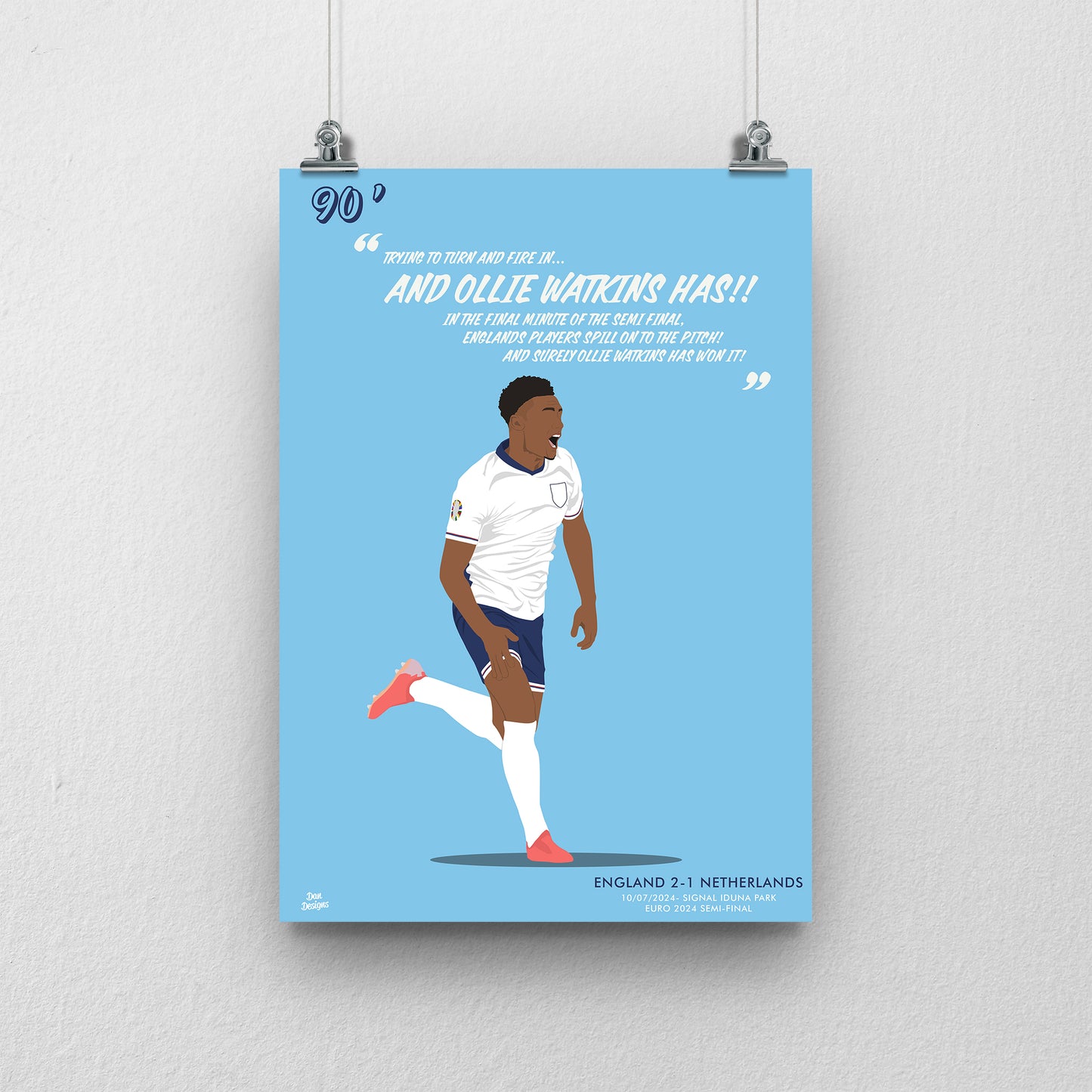 Ollie Watkins England Print